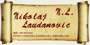 Nikolaj Laudanović vizit kartica
